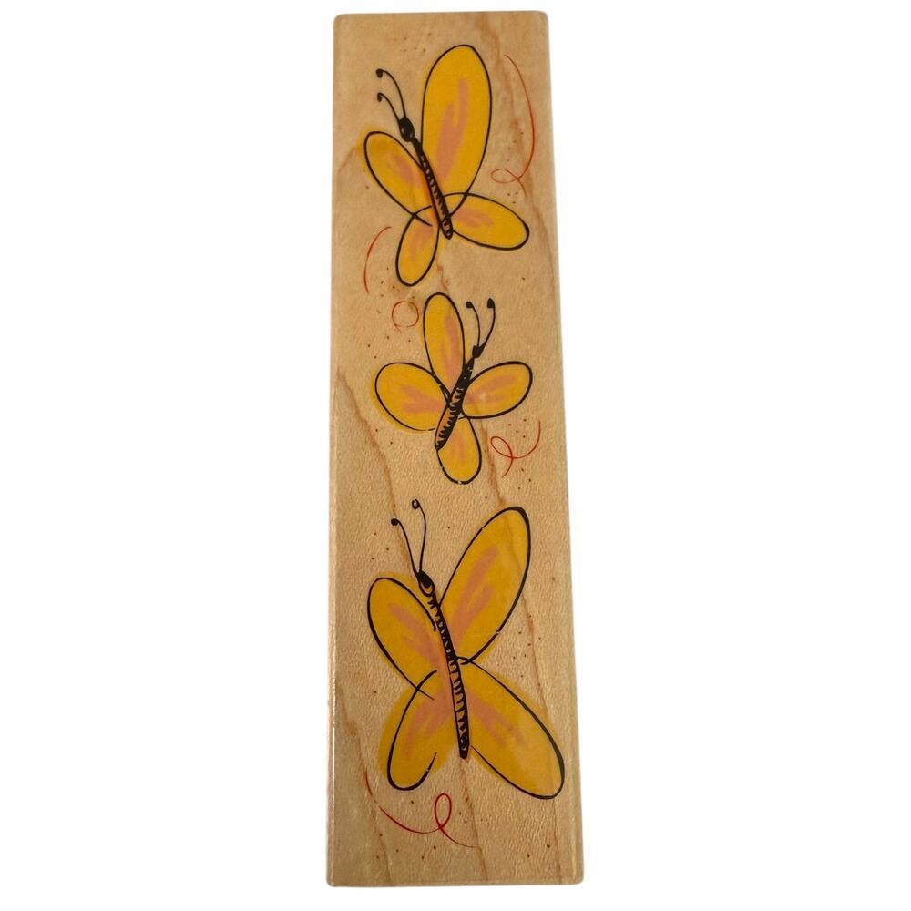 Hero Arts 3 Dancing Butterflies H2946 Rubber Stamp